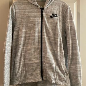 women’s nike jacket grey with hood